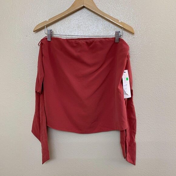 Cooper Ella Lova Off The Shoulder Bow Top Red - Picture 3 of 9